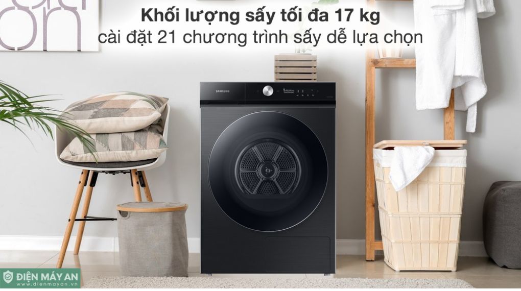 Máy Sấy Bơm Nhiệt Samsung Bespoke AI 17 Kg DV17B9750CV/SV